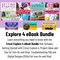 Cricut Explore 4 Cutting Machine and Vinyl Sampler Rolls Bundle